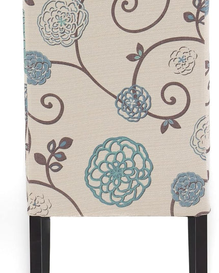 Christopher Knight Home Pertica Fabric Dining Chairs, 2-Pcs Set, Polyester White And Blue Floral - LeafyLoom