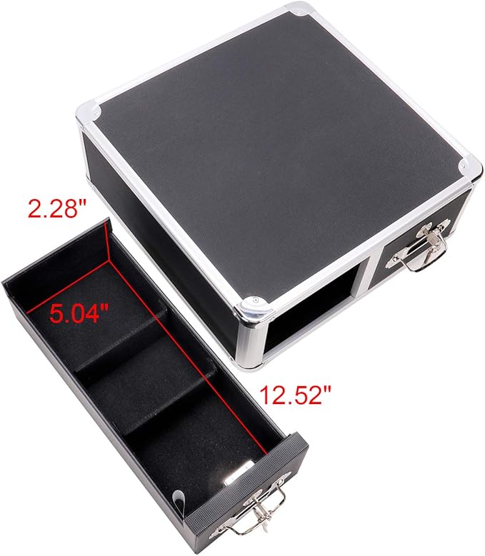 Vaultz Locking 3 x 5 Index Card Cabinet, Double Drawer, Black (VZ01393) - LeafyLoom