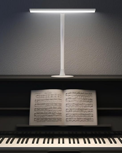 LED Piano Desk Lamp, 15.7" Wide Computer Desk Lamp, 10W Bright Tall Flexible Task Lamp for Monitor, Workbench, 3 Color Modes & 30 Brightness, 1000LM - LeafyLoom