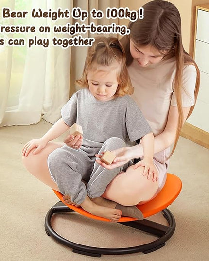 Kids Sensory Chair for Autism Kids Swivel Chair, Sensory Spin Chair Seat Improve Physical Coordination Wobble Chair for Kids Sit and Spin Relief of Motion Sickness - LeafyLoom