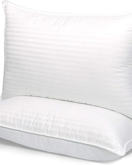 COZSINOOR Bed Pillows for Sleeping [Pack of 2] Cozy Dream Series Hotel Quality Pillows Premium Plush Fiber, Breathable Cooling Cover Skin-Friendly for Side Back and Stomach Sleepers - LeafyLoom