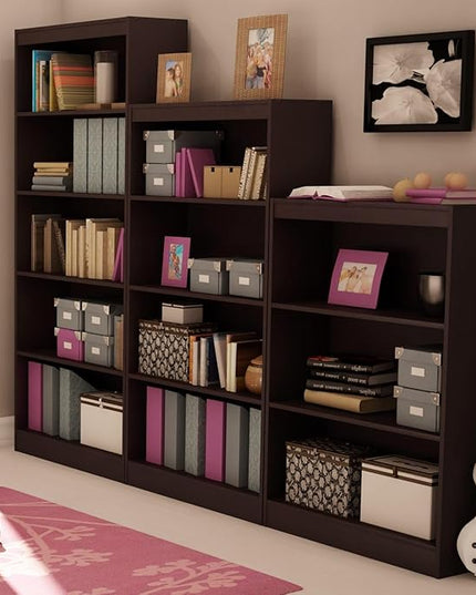 South Shore Axess 5-Shelf Bookcase - Chocolate - LeafyLoom