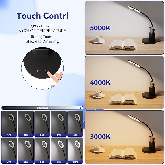 5X Magnifying Glass with Light, Lighted Magnifying Glass with Stepless Dimmable Pen Holder, Diamond Painting Accessories for Close Work Diamond Painting Accessories Crafts - LeafyLoom