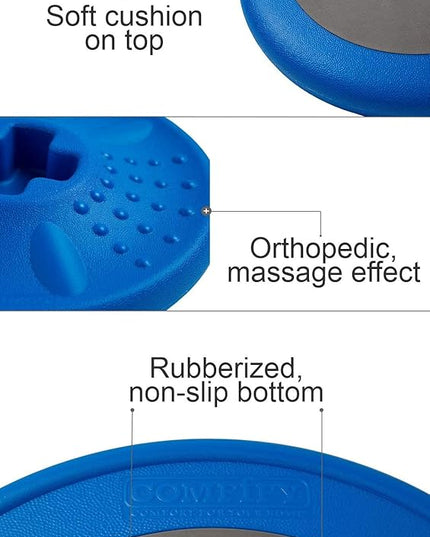 Studico ActiveChairs Kids Wobble Stool, Flexible Seating for Preschool & Elementary Classrooms, Improves Focus, Posture & ADHD/ADD, 14" Active Desk Chairs, Ages 3-7, Blue - LeafyLoom