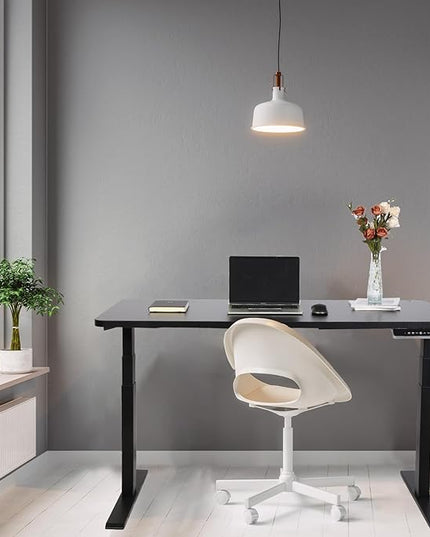 55“*27.5”Height Adjustable Electric Standing Desk with Storage Sit Stand Desk Computer Desk Home Office Desk Memory Controller by BOSCH Motor by BOSCH (Wood/Black Frame 55 * 27.5) - LeafyLoom
