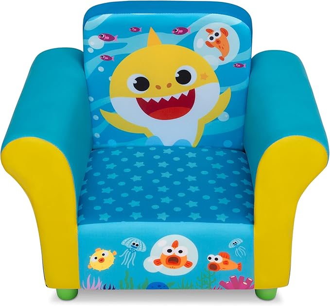Delta Children Upholstered Chair, Baby Shark - LeafyLoom