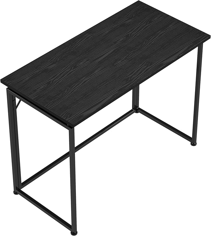 Techni Mobili Space Saving Folding Desk, Black - LeafyLoom