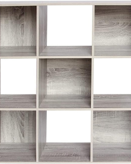 PACHIRA US 9-Cube Storage Organizer Bookshelf System, Unit Shelf, Closet Cabinet, Storage Cubes Organizer Shelves in Living Room, Bedroom, Study, Oak Grey - LeafyLoom