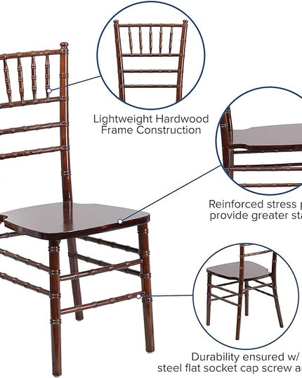 Flash Furniture 2 Pack HERCULES Series Fruitwood Chiavari Chair - LeafyLoom