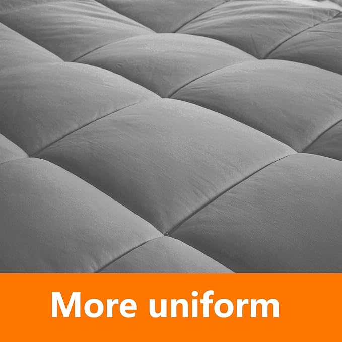 King Size Comforter Set - 3 Pieces, 1 Reversible Comforter and 2 Pillowcases,Soft Quilted Warm Fluffy Cooling Bedding for All Season,Grey - LeafyLoom