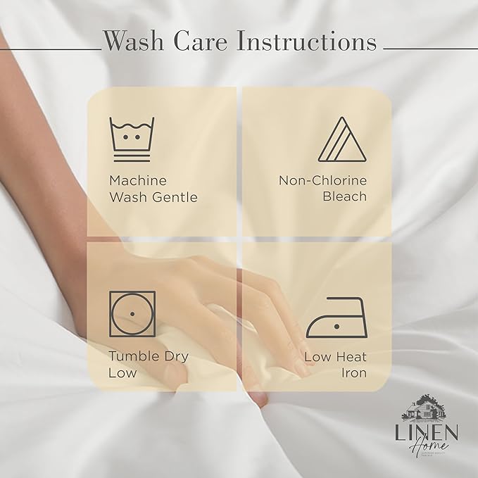 100% Cotton Percale Sheets Twin XL Size, Ivory, Deep Pocket, 4 Pieces Sheet Set - 1 Flat, 1 Deep Pocket Fitted Sheet and 2 Pillowcases, Crisp Cool and Strong Bed Linen - LeafyLoom
