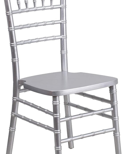 Flash Furniture 2 Pack HERCULES Series Silver Wood Chiavari Chair - LeafyLoom