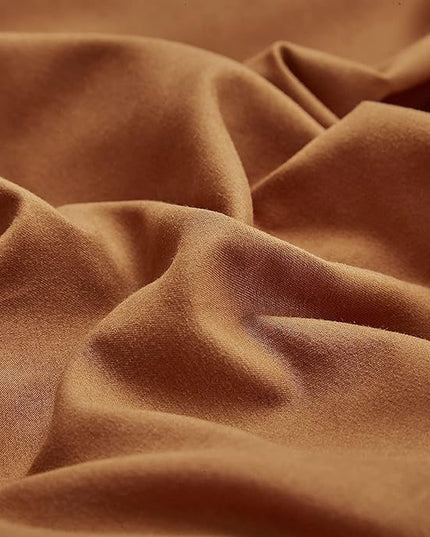 Pumpkin Color Comforter Sets Solid Cinnamon Color Bedding Set Cal King 3 PCs Pumpkin Comforter Sets for Women Girls Breathable Soft Bedroom Collection Solid Rust Color Adults Pumpkin Bedding - LeafyLoom