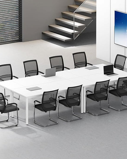 DlandHome 71 inches X-Large Computer Desk, Composite Wood Board, Decent and Steady Home Office Desk/Workstation/Table,White,23.6Wide - LeafyLoom