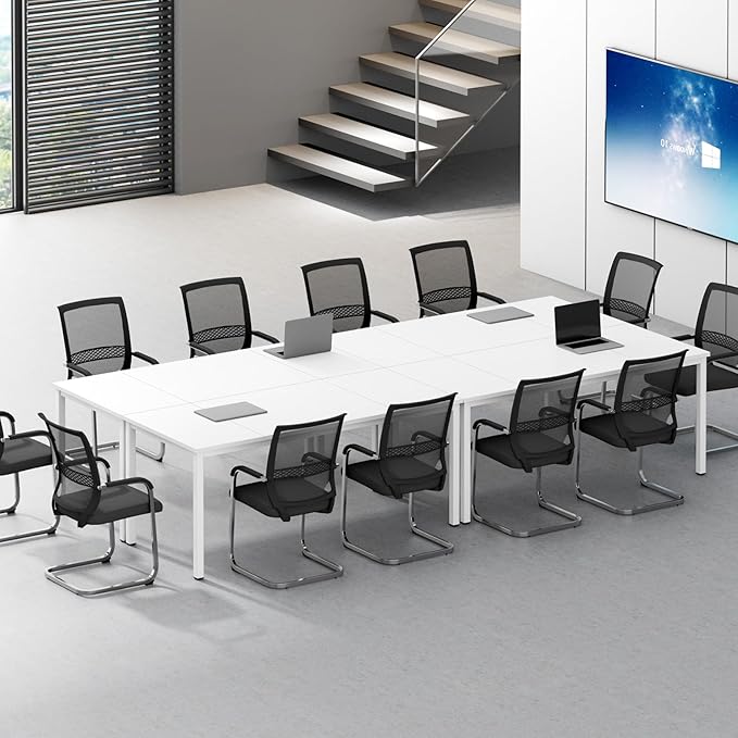 DlandHome 71 inches X-Large Computer Desk, Composite Wood Board, Decent and Steady Home Office Desk/Workstation/Table,White,23.6Wide - LeafyLoom