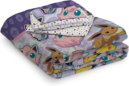 Northwest Pokemon Bed in a Bag Set, Twin, Friendly Battle - LeafyLoom
