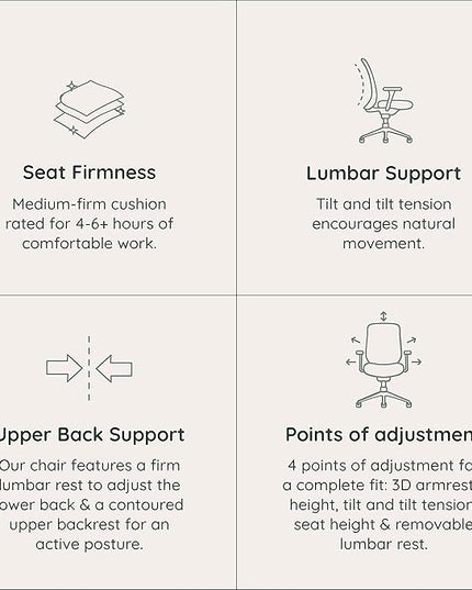 Branch Daily Chair - Computer Office Chair with Swivel, Lumbar Rest, and Adjustable Armrests - Sustainable, Stylish Mesh, & Adjustable Armrests - Comfortable Seating for Improved Posture - Blue - LeafyLoom