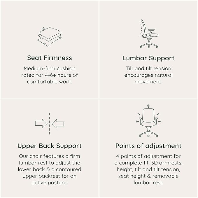 Branch Daily Chair - Computer Office Chair with Swivel, Lumbar Rest, and Adjustable Armrests - Sustainable, Stylish Mesh, & Adjustable Armrests - Comfortable Seating for Improved Posture - Blue - LeafyLoom