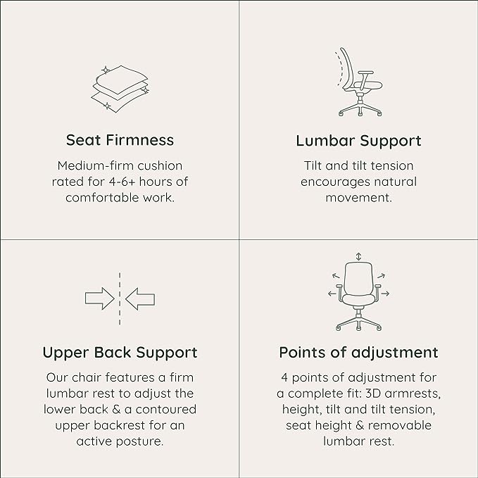Branch Daily Chair - Computer Office Chair with Swivel, Lumbar Rest, and Adjustable Armrests - Sustainable, Stylish Mesh, & Adjustable Armrests - Comfortable Seating for Improved Posture - Slate - LeafyLoom