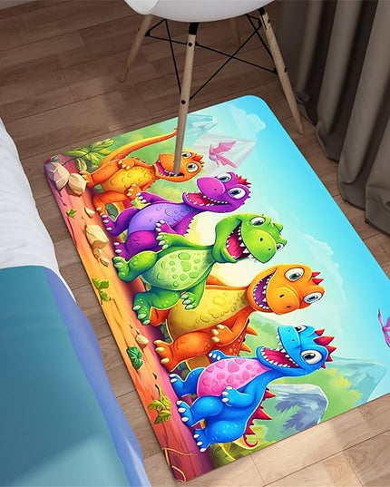 Dinosaur Carpet for Boys Room - Dinosaur Rugs for Boys Bedroom Cartoon Dinosaur Rug Kids Rugs for Bedroom Cute Dinosaur Area Rug for Living Room Bedroom Kids Room,2'×3' - LeafyLoom