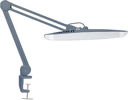 Neatfi XL 2,200 Lumens LED Task Lamp, 24W Super Bright Desk Lamp, 117 Pcs SMD LED, 4 Level Brightness, Dimmable, Task LED Light for Home, Office, Workbench (Non-CCT, Gray) - LeafyLoom