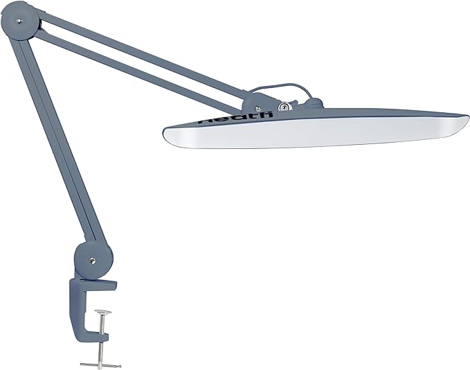 Neatfi XL 2,200 Lumens LED Task Lamp, 24W Super Bright Desk Lamp, 117 Pcs SMD LED, 4 Level Brightness, Dimmable, Task LED Light for Home, Office, Workbench (Non-CCT, Gray) - LeafyLoom