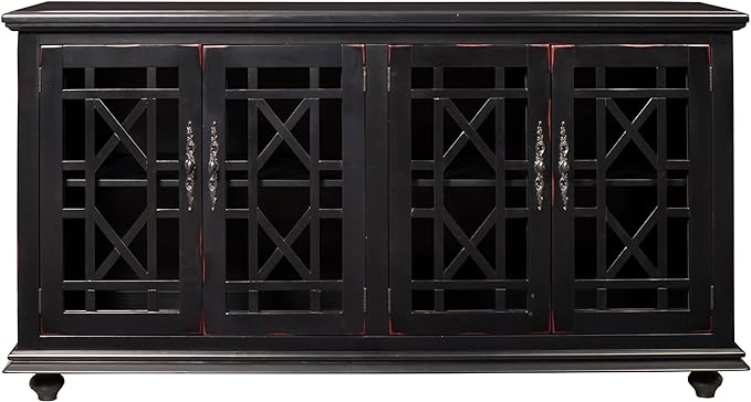 Martin Svensson Home Cassandra 63" TV Stand, Antique Black - LeafyLoom