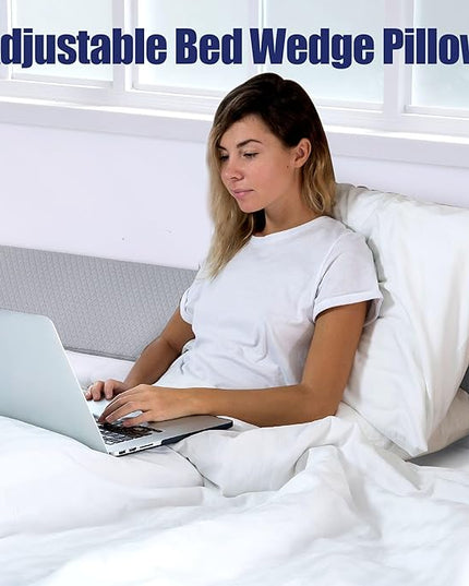 HOMBYS Wedge Pillow Headboard for Bed Gap,Foldable Bed Wedge Gap Filler Queen Size,Matterss Gap Filler,Multi Functional Bed Crack Pillow, Fill The Gap (0-7") Between Your Headboard and Mattress - LeafyLoom