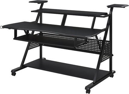 NicBex Laik-DW-00057-DX Desks, 67" W x 38" D x 42" H, Black - LeafyLoom