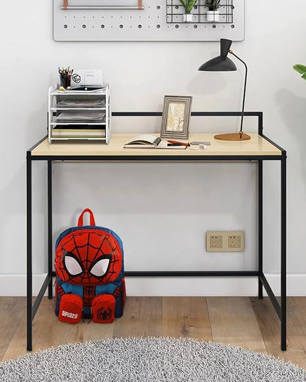 42 inches Computer Desk, Home Office Desks, Small Desk for Bedroom, Modern Simple Style Laptop Table, Study Student Writing Desk, Nature - LeafyLoom
