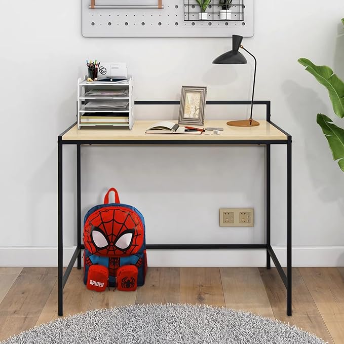 42 inches Computer Desk, Home Office Desks, Small Desk for Bedroom, Modern Simple Style Laptop Table, Study Student Writing Desk, Nature - LeafyLoom