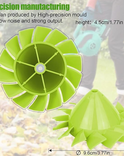 529437004 Blower Fan Blade-for Ryobi 18V Cordless Leaf Blower Models P2108, P21081, P21081VN, and P21081VNM - Replaces 529437001 and 529437003 - Yard Blower Accessories - LeafyLoom