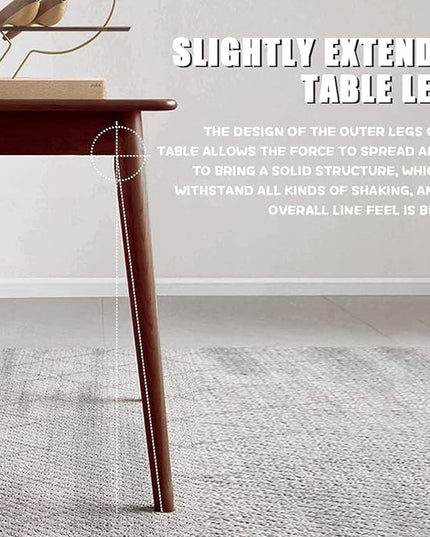 Dining Table Kitchen Table 47" Dining Room Table Small Kitchen Table for Small Spaces Table Modern Home Furniture Dinner Table Rectangular (Espresso) - LeafyLoom