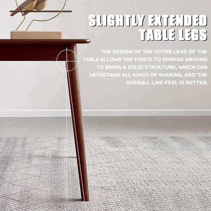 Dining Table Kitchen Table 47" Dining Room Table Small Kitchen Table for Small Spaces Table Modern Home Furniture Dinner Table Rectangular (Espresso) - LeafyLoom