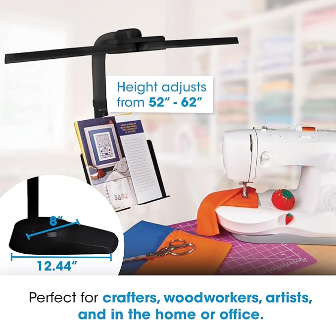 OttLite Dual Shade LED Standing Floor Lamp with Adjustable Stand - Wide Range of Illumination with Built-in 2.1A USB Charging Port and Flexible Neck - 4 Brightness Settings for Reading & Studying - LeafyLoom
