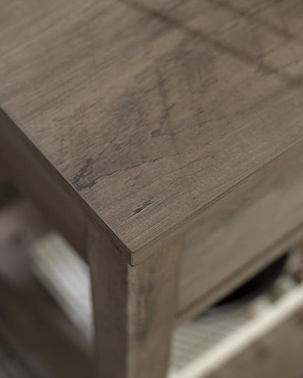 Walker Edison Farmhouse Square Side Accent Table Set-Living-Room Storage End Table with Storage Door Nightstand Bedroom, 18 Inch, Grey Wash - LeafyLoom