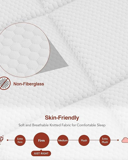 Firm California King Mattress, 12 Inch Cal King Hybrid Mattress with Gel Memory Foam and Pocketed Springs, Pressure Relief and Motion Isolation, Cali King Mattress in a Box, Upgraded Support - LeafyLoom