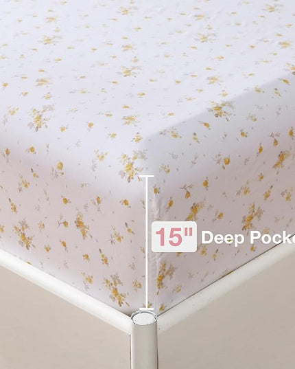 Printed Queen Bedding Sets with Comforter and Sheets, 7 Piece Bed in A Bag Comforter Set with Fluffy Microfiber, Romantic Paris City Floral Pink Retro Eiffel Tower Pattern - LeafyLoom