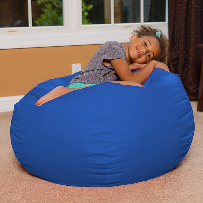 Posh Creations Beanbags Bean Bag Chair, Large-38in, Solid Royal Blue - LeafyLoom