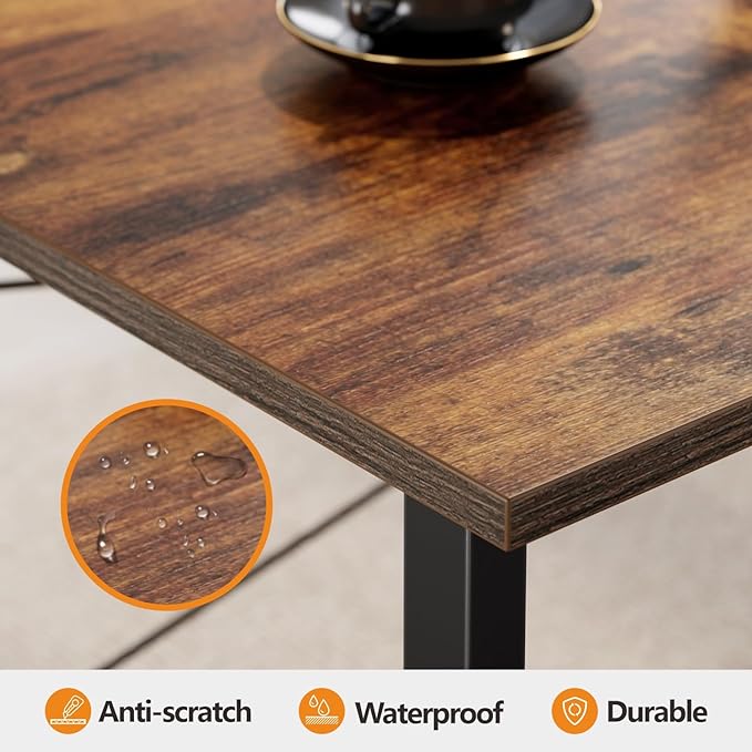 BANTI Computer Desk, 47 inch Home Office Desk, Modern Simple Style PC Table for Home, Office, Study, Writing, Vintage - LeafyLoom