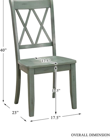 Homelegance 5-Piece Dining Set, Teal - LeafyLoom