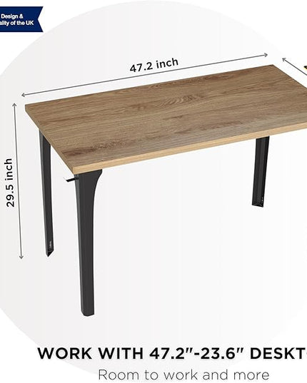 Home Office Computer Desk 47.2x23.6 inch gaming Desk, Modern and Minimalist home office desk, Home Office Desks, Study Desk, Craft table Black Metal Designed Frame, Natural Board color. - LeafyLoom
