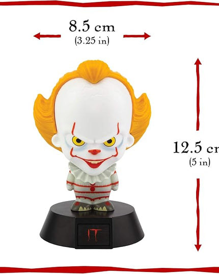 Pennywise Collectable Icon Based On Stephen King's Novel Ideal Night Kids Bedrooms, Office and Home Pop Culture Lighting Merchandise, White - LeafyLoom