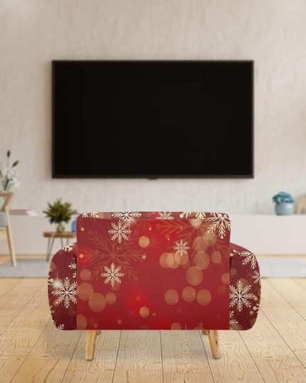FKELYI Christmas Snow Sofa Slipcover Stretch Sofa Couch Cover for Living Room Non-Slip Furniture Protector Washable Sofa Slipcovers M FKELYI