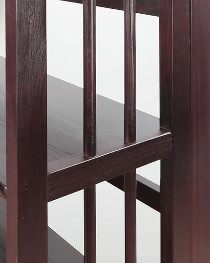 Casual Home 3 Shelf Folding Stackable Bookcase, 27.5" Wide, Espresso - LeafyLoom