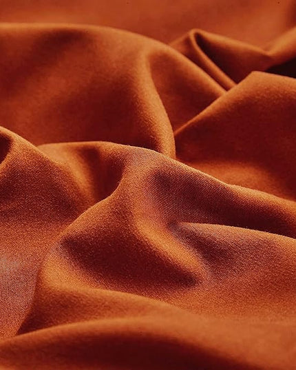 Rust Comforter Sets Full Size Burnt Orange Bedding Set Reddish Caramel Color Terracotta Bed Set 3 Pieces Women Lightweight Solid Burnt Orange Color Blanket Rust Quilts Set Breathable Comforter - LeafyLoom