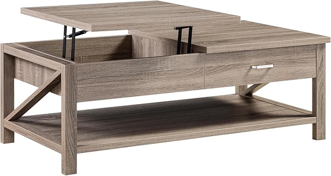NicBex Coffee Table Wooden Lift Top Coffee Table with Storage Center Tables with Bottom Shelf Lift Tabletop Dining Table for Living Room, Office, and Bedroom,46.75" W, Dark Taupe - LeafyLoom