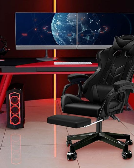 28 inch Nylon Gaming Chair Base Replacement with 5 Casters, Heavy Duty Office Chair Base Part - LeafyLoom