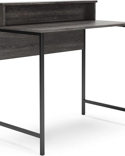 Signature Design by Ashley Freedan Modern Industrial Home Office Writing Desk, Dark Gray - LeafyLoom