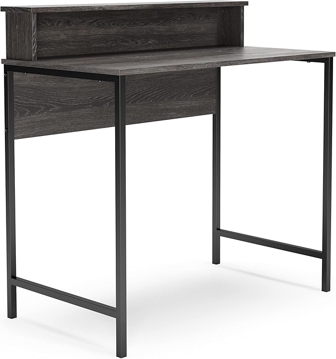 Signature Design by Ashley Freedan Modern Industrial Home Office Writing Desk, Dark Gray - LeafyLoom